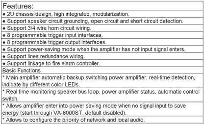 VA-6000MS 8 Channel Changeover