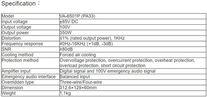 VA-6501P (PA33) 350W Amplifier Board