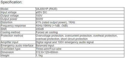 VA-6501P (PA35) 500W Amplifier Board
