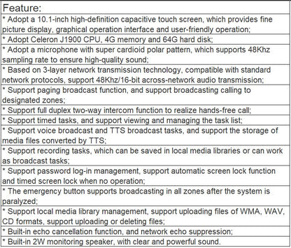VA-6504 BA1 Operation Console PA System